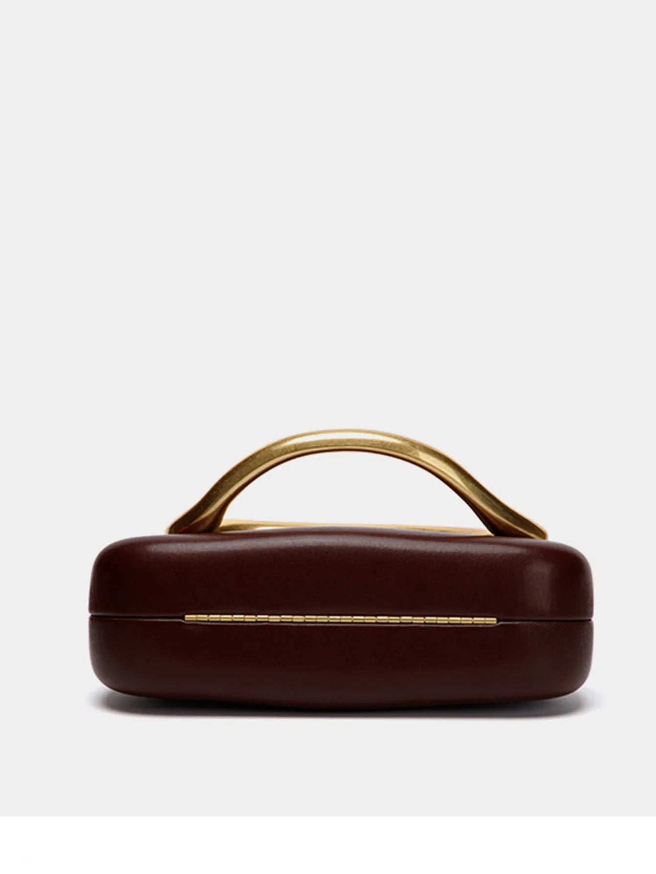 Classic round Box Handheld Dinner Bag Miniature Retro Metal Handle Chain Shoulder Strap Crossbody Bag Street Trend Hard PU Bag