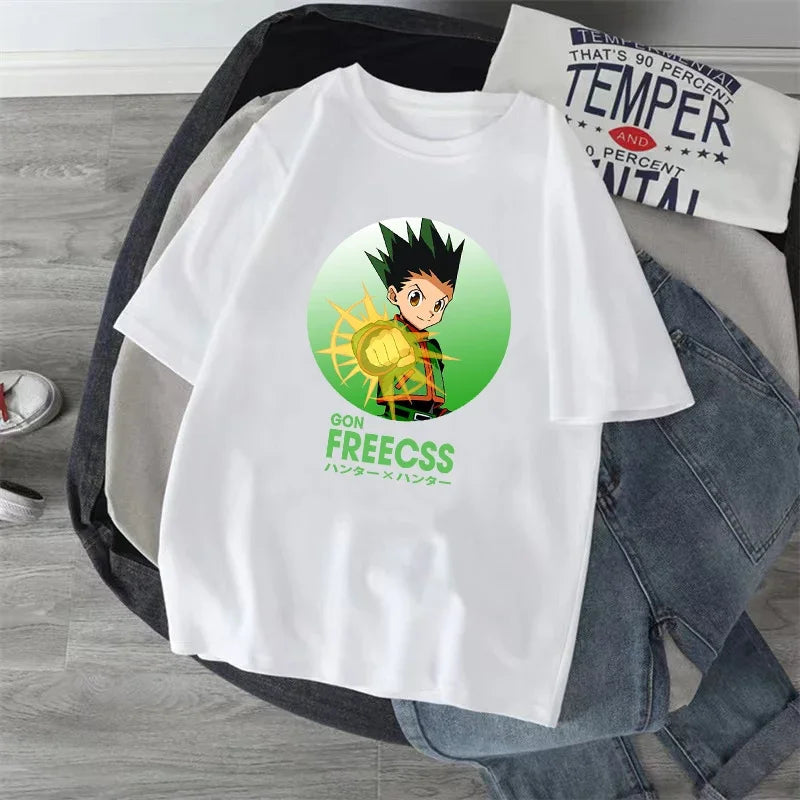 Anime Hunter X Hunter T-shirt Japan Manga Hisoka Killua Zoldyck Kawaii Funny T Shirts Kurapika Devil Eye Short Sleeve Tee Tops