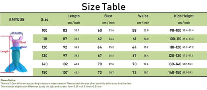 Mermaid Dress Girls Kids Cosplay Dresses Princess Costume Perform Clothes Birthday Party Halloween Clothing