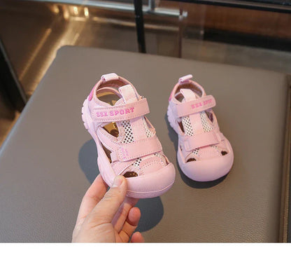 Summer Children Beach Sandals Boys Breathable Mesh Sport Sandals Baby Soft Light Kindergarten Cool Shoes