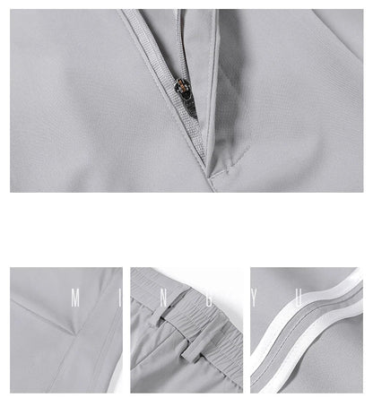 2026 New High Quality Summer Casual Pants Men Solid Color Straight Work Light Gray Outdoor Style Youth Khaki Thin Trousers Male