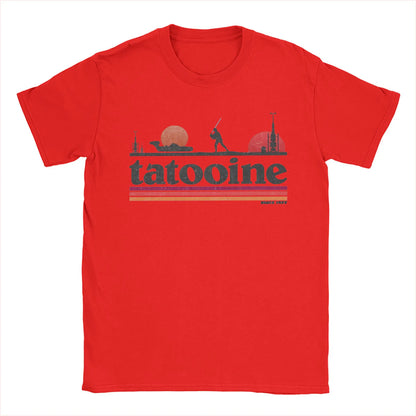 Casual Planet Sky Tatooine T-Shirts for Men Crewneck Cotton T Shirt  Short Sleeve Tee Shirt Classic Clothes