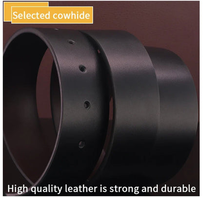 HigFashion Personality Buckle A Letter Belt Men's Leather Waistband Designer Luxury Brand Belts Casual Black Cowskin Waist Strap