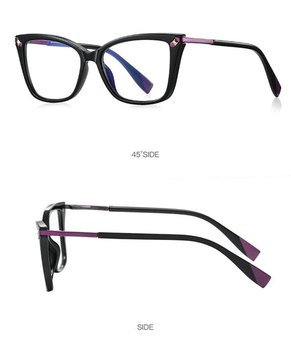 Usual Cat Eye Myopia Prescription Glasses Hyperopia Women Reading CR39 Anti Blue Light Optical Eyeglasses Frame PFD2127