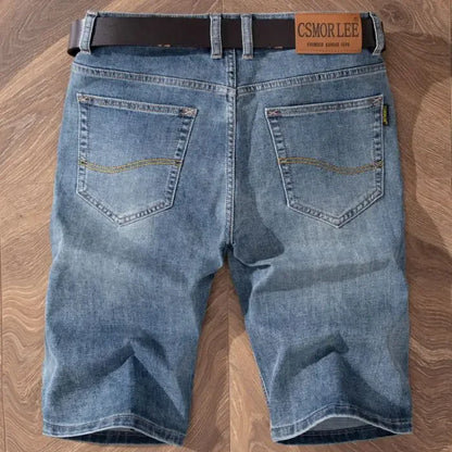 2025 Summer Brand Stretch Thin Bermuda Masculina Cotton Denim Jeans Jorts Men Knee Length Soft Ropa Hombre Shorts