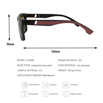 Polarized Square Sunglasses For Men Luxury Square Vintage Retro Fashion Glasses  Gafas De Sol Hombre Polarizadas Alta Calidad