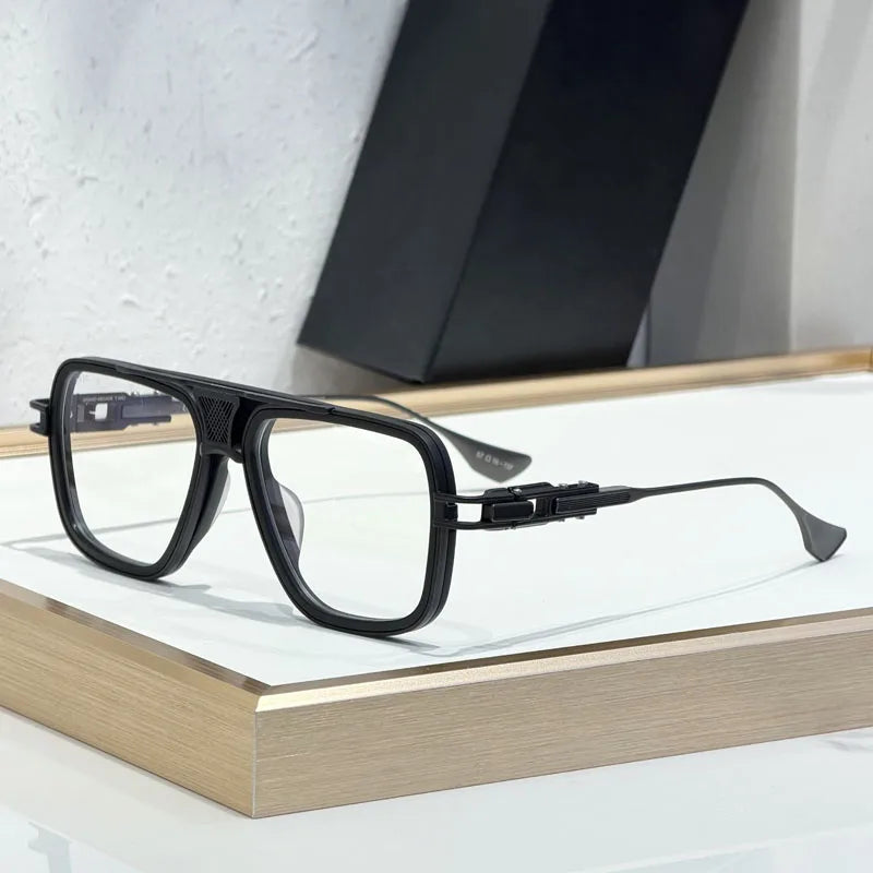 460 Square Alloy High Quality Sunglasses GRAND-DECADE TWO for Men Women Luxury Fashion Brand Design UV400 Eyeglasses with Case