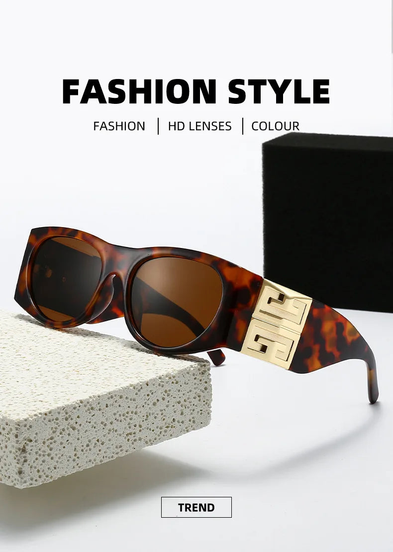 2025 Luxury Designer UV400 Large Frame Sunglasses Women Men New Trendy Sun Glasses Ladies Vintage Cool Gafas De Sol Eyeglasses