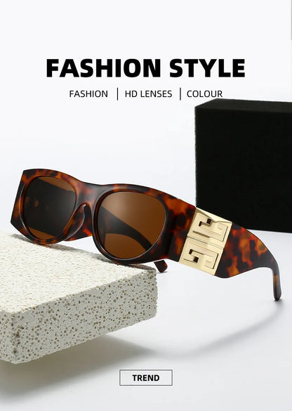 2025 Luxury Designer UV400 Large Frame Sunglasses Women Men New Trendy Sun Glasses Ladies Vintage Cool Gafas De Sol Eyeglasses