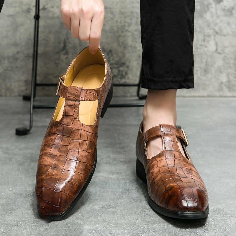 Men's Dress Loafers Handmade PU Leather Shoes