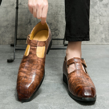 Men's Dress Loafers Handmade PU Leather Shoes