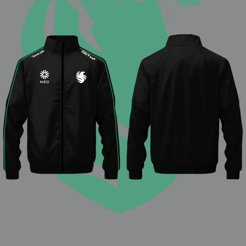 Autumn And Winter CS2 Falcon E-sports Club Uniforms Players Daily Casual Black Jacket Fans Must-have Custom Stand Collar Jacket