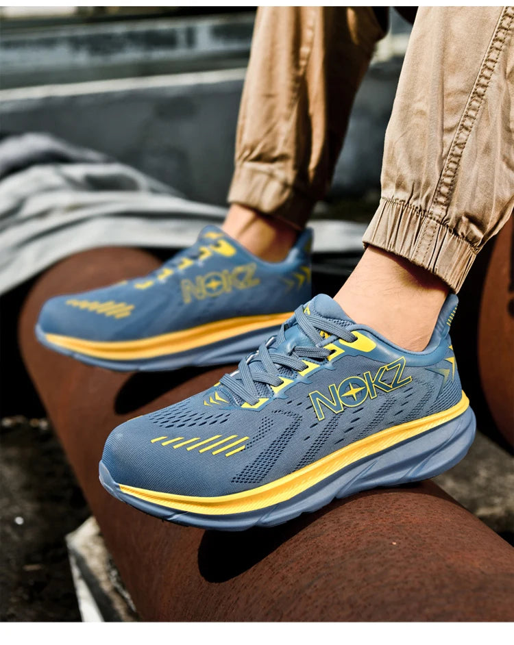 New Men Work Shoes Steel Wear-resistant Safety Shoes Anti-impact Steel Toe Sneakers Protective Breathable Sneakers Construction