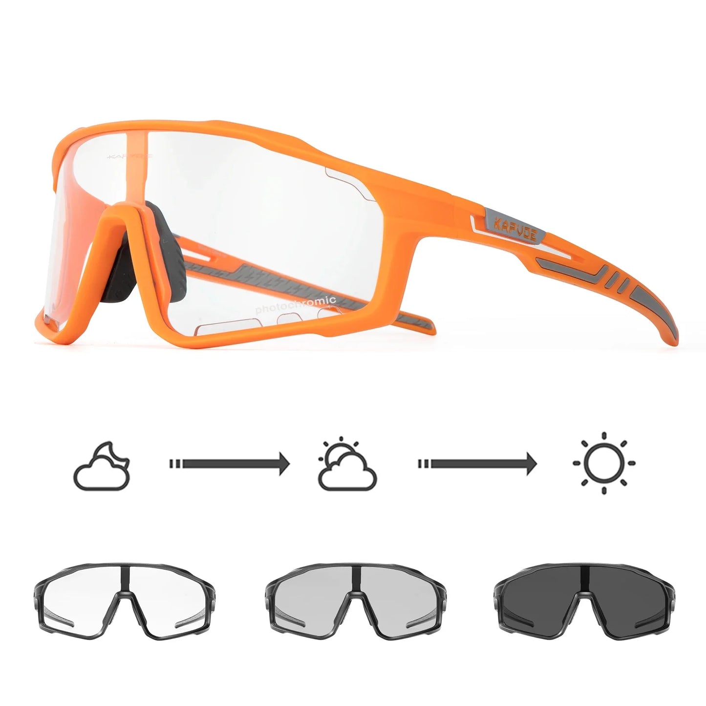 Color Photochromic Cycling Glasses MTB Sunglasses for Men Women Sport Speed Mountain Bike Bicycle Cycl Eyewear Goggle