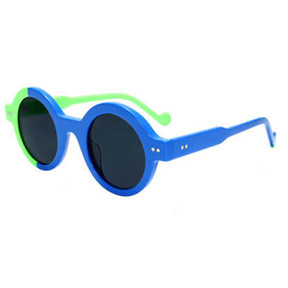 UV400 Protection Retro Glasses Asymmetric Square Acetate Frame for Men Women Polarized Lens Daily Trendy Lightweight