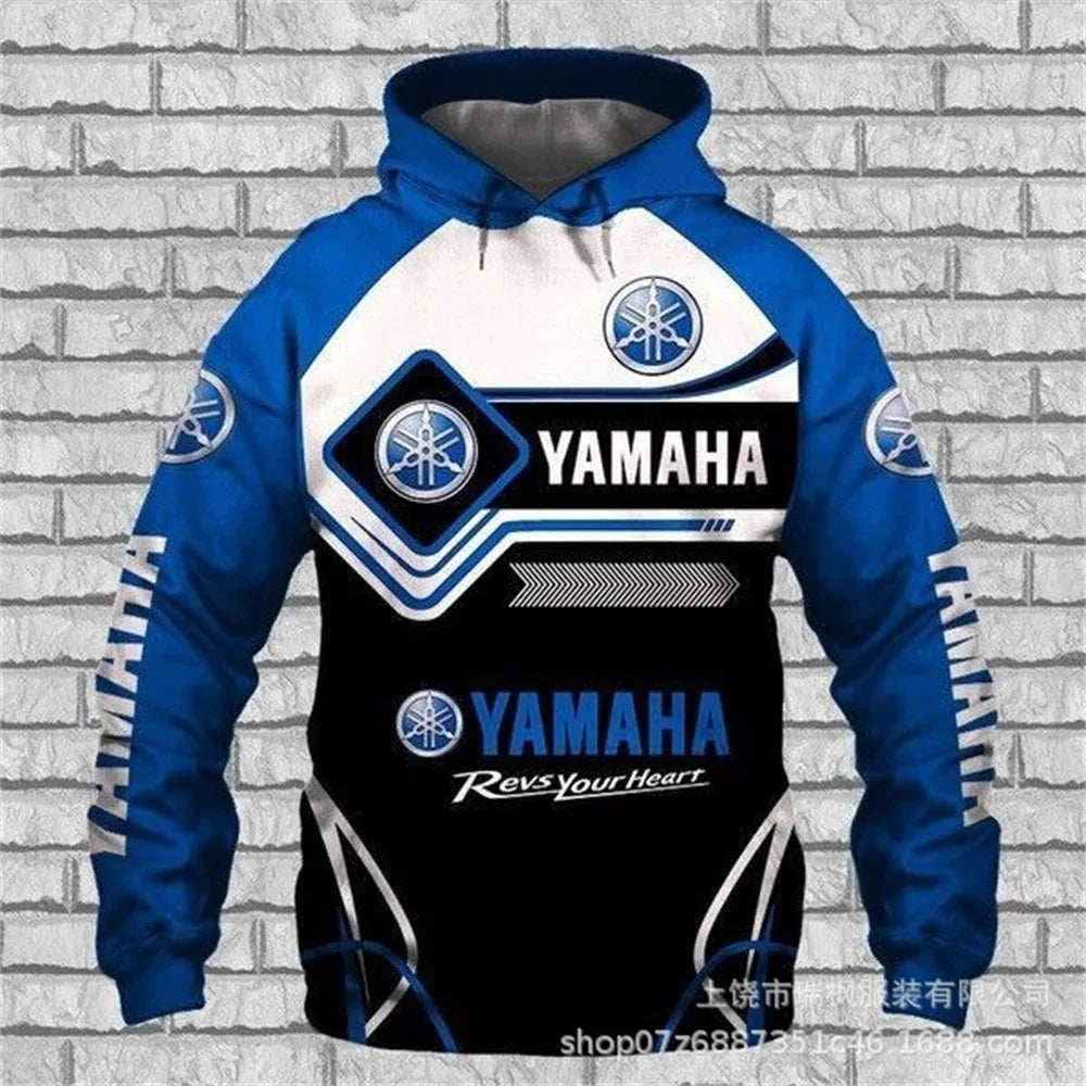 2026 New Yamaha Motorcycle 3D Printed Hoodie Fashion Men's Outdoor Riding Off-Road Sports Racing Suit Sweatshirt