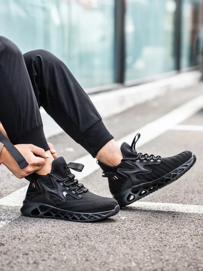 Lightweight Breathable Sneakers Work Hiker Boots Puncture-proof Outsole Construction Work Shoes Men Protection Safety Shoes