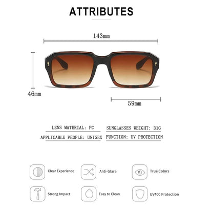 2025 Sunglasses Women Vintage Square Sunglass Men Square Fashion Glasses Lunette Soleil Femme Gafas De Sol Hombre Dropshipping