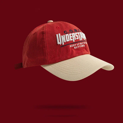 New Big Head Sports Hat Women Versatile Embroidery Contrasting Baseball Cap Men Outdoor Leisure Sunshade Adjustable Hip-hop Hat