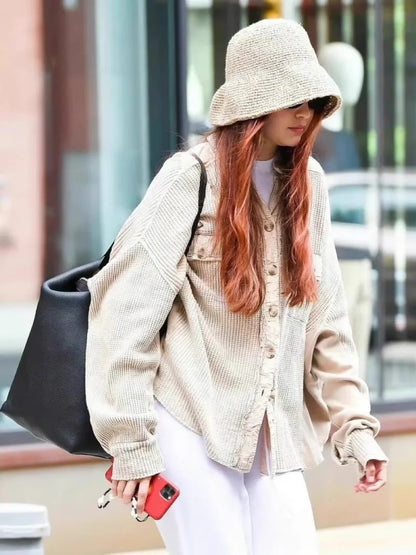 Minimalist Bucket Handbag Tote Bag PU Leather Commuter Shoulder Bag Large Capacity Autumn Winter Fashion Simple Women's Bag