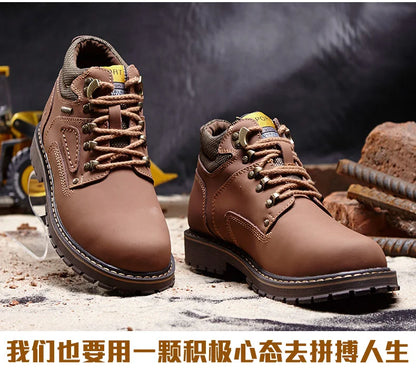 Natural Cow Leather Men’s Women Boots Handmade Retro Winter Autumn Shoes Ankle Snow Boots for Men Top Quality Shoes Dropshipping