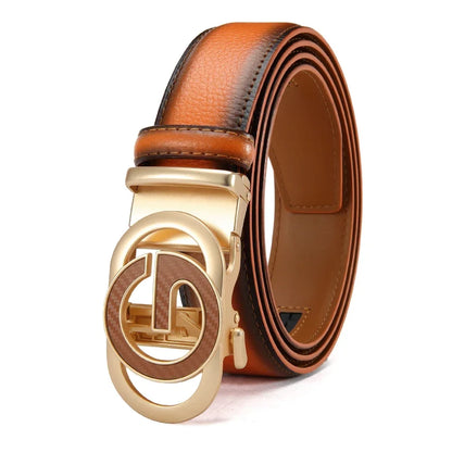 Men's Leather Belt Men's High-quality Metal Buckle Business Black Cowhide Men's Fashionable Casual Belt Women's Size