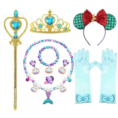 Mermaid Dress Girls Kids Cosplay Dresses Princess Costume Perform Clothes Birthday Party Halloween Clothing