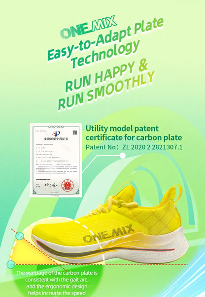 Carbon Fiber Plate Running Shoes Traction Shock Absorption Sneakers Professional Marathon PB Racing Sports Trainers Shoes