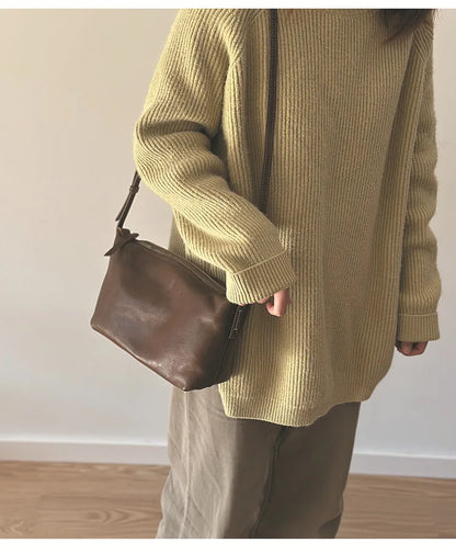 2026 New Genuine Leather Versatile Women's Small Bag Soft Cowhide Lightweight Shoulder Crossbody Bags