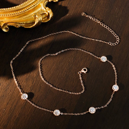 2.5ct Moissanite Necklaces for Women Wedding Jewelry s925 Sterling Silver plated 18k GRA Authentic Moissanite Necklace