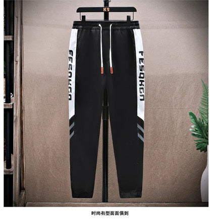 Spring Men Sportswear Tracksuit 2 Piece Running Sets Sports Hooded Jacket+Pant Sweatsuit Male Print Clothing Streetwear