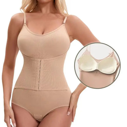 Women shapewear bodysuit tummy control tight slimming body shaper bodysuit with bras