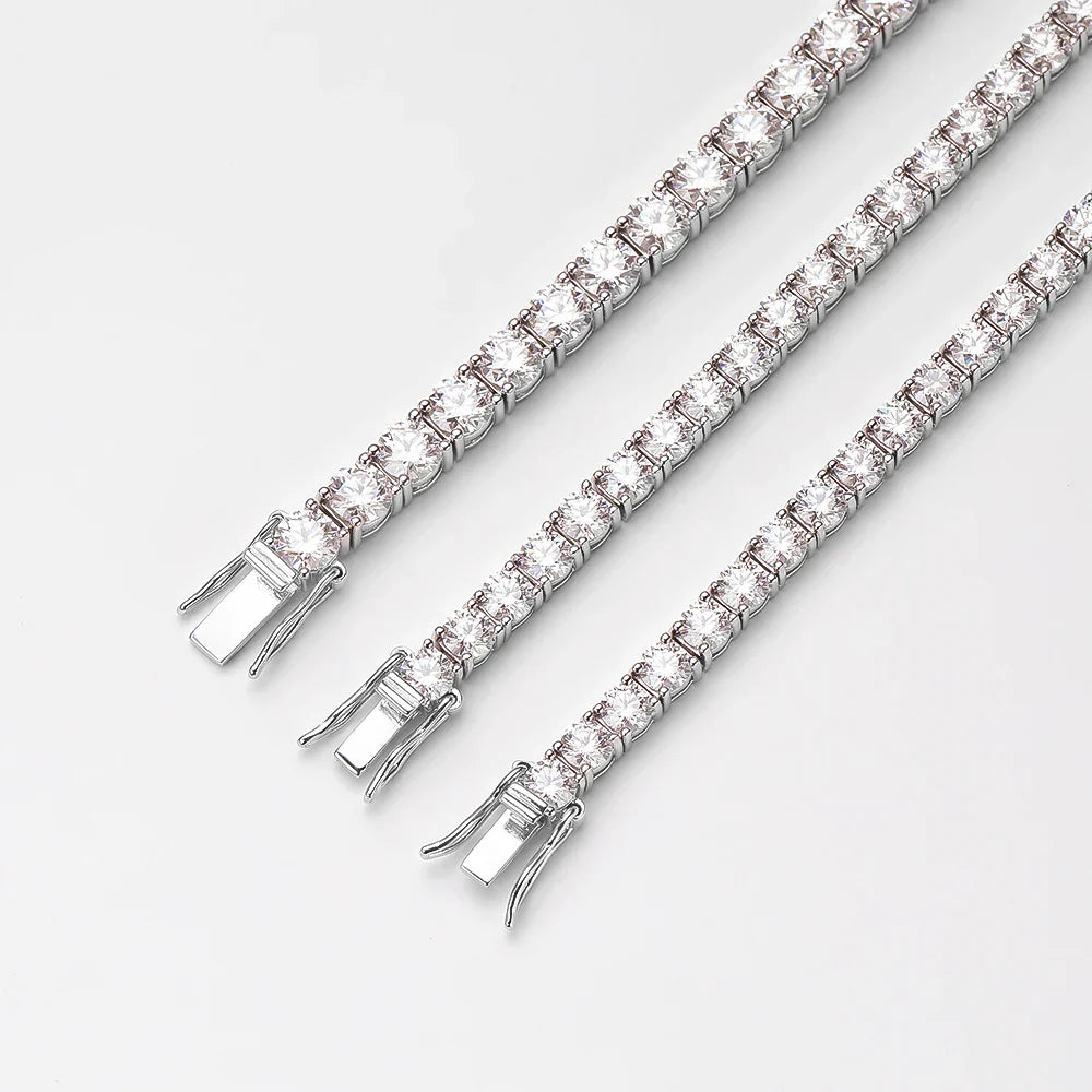 3/4/5mm Moissanite Tennis Bracelet for Women Man S925 Silver Plated 18k Gold Wedding Party Fine Jewelry with certificate