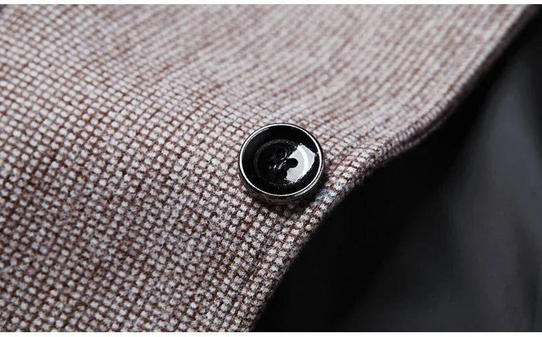 Brand 2026 Spring Elegant Blazer for Men Long Sleeve 2 Button Wedding Party Easy Care Business Blazers Suits Men