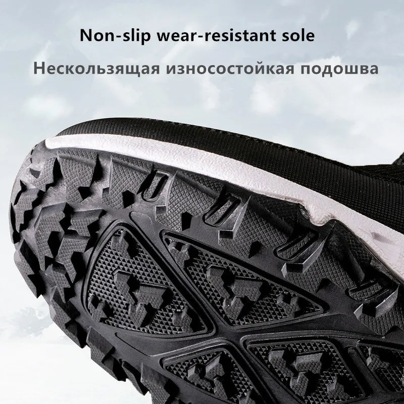 Brand Men Boots Winter Waterproof Snow Boots Unisex High Top Keep Warm Plus Outdoor Ankle Boots Male Cotton Casual Sneakers