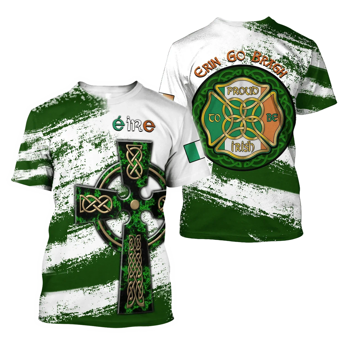 2023 Summer New Printed Irish Celtic Men's and Women's T-shirt, Custom Name Short Sleeve Unisex Shirt, Harajuku Large Casual Sty