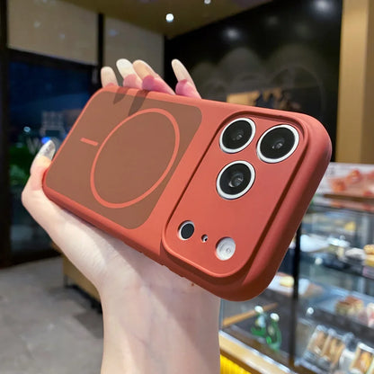 Original Silicone Candy Color for Magsafe Case for iPhone 17 Pro Max 16 15 14 13 Pro Max Magnetic Shockproof Soft Full Cover
