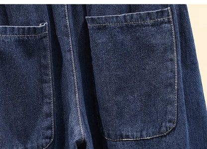 Women's High Waist Wide Leg Jeans Loose Comfortable Retro Sle Casual Versatile Straight Cut Trousers for Autumn Winter