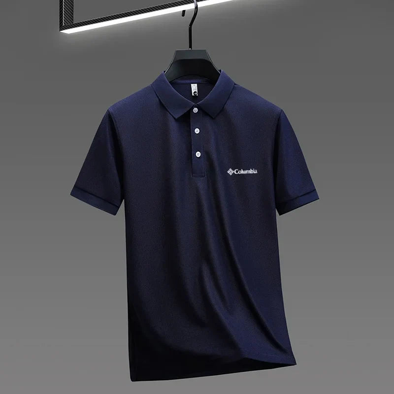 2026 new model men's golf short sleeves polo shirt lapel letter printing ventilate t-shirt business leisure exercise men's wear