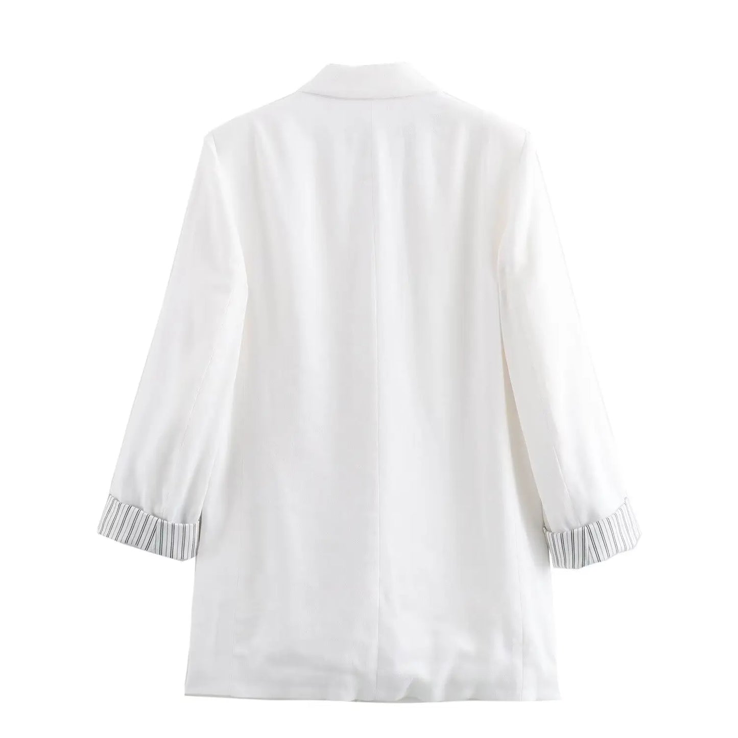 Women Fashion Solid Blazer Notched Collar Long Roll up Sleeves Female Chic Office Lady Business Outfits