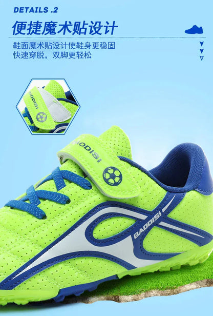 Kids Unisex Soccer Shoes Boys Grils Football Boots Non-Slip Training Indoor Outdoor Athletic Shoes Breathable Ultralight Sports