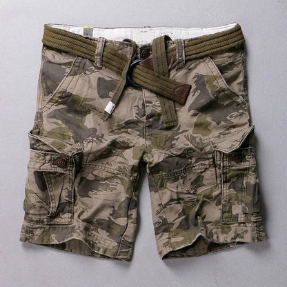 Cargo Short Men 2024 Fashion Brand Designer Summer Hot Luxury Quality Breeches Male Cotton Retro Camouflage Military Camo Shorts