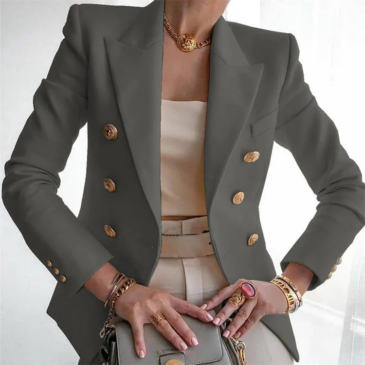Casual Long Sleeve Blazers Femme Women Coat 2025 Fashion Jacket Outerwears Office Blazer Woman Clothes Spring Autumn