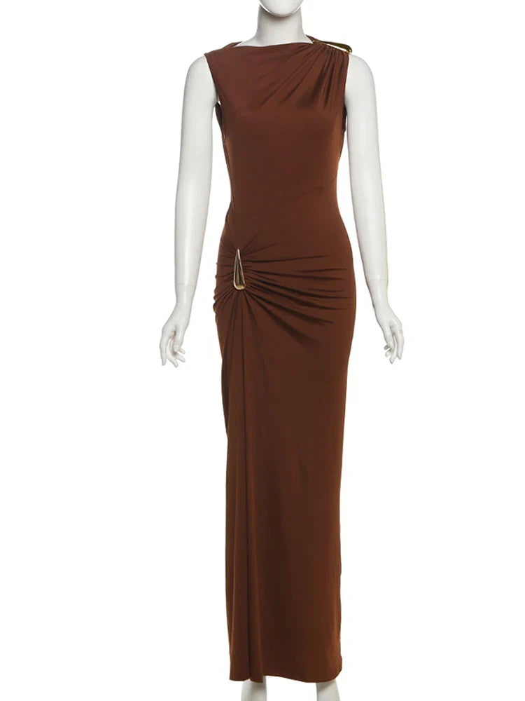 Solid Slim Fit Girdle Lift The Hips Maxi Dress Women Sexy Popular Body-shaping Vestidos Girl Festival Party Bodycon