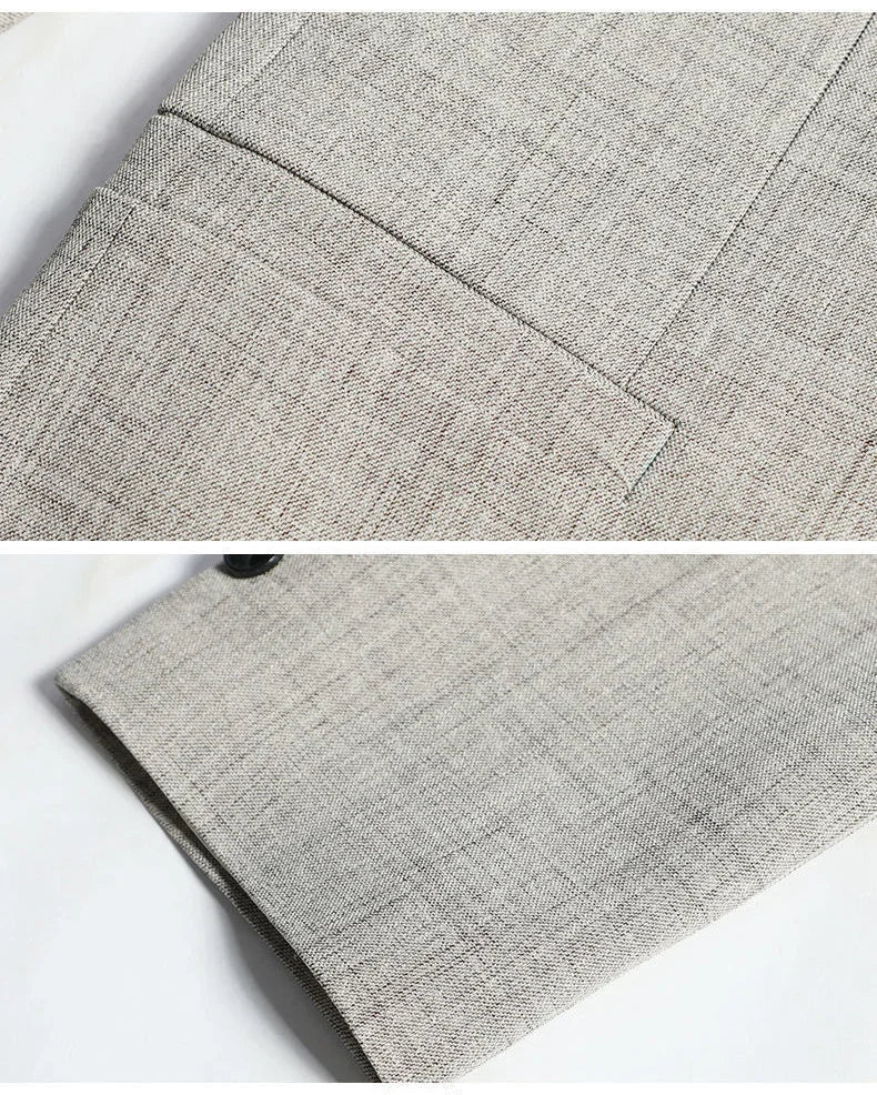 Brand Middle Aged Men Blazers Jacket 2026 Spring Autumn Two Buttons Business Casual Blazer Male Minimalist Mans Clothing
