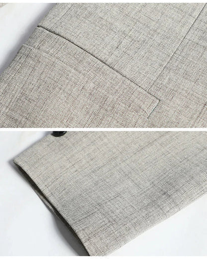 Brand Middle Aged Men Blazers Jacket 2026 Spring Autumn Two Buttons Business Casual Blazer Male Minimalist Mans Clothing