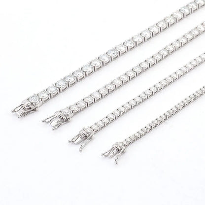 Moissanite Bracelet for Women Man 2/3/4/5/6 mm D Color VVS1 S925 Tennis Link Bracelet Hand Chain