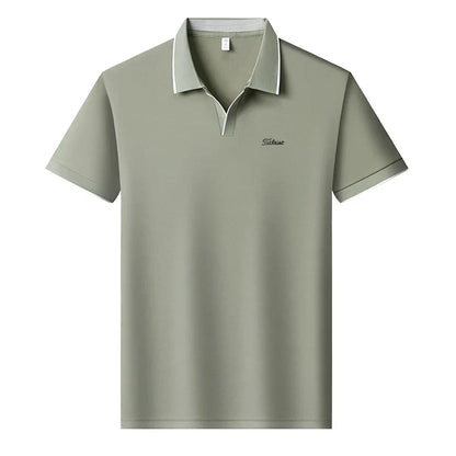 New Brand Men's Summer Short Sleeve Polo Shirt Lapel Exquisite Print Short Sleeve T-Shirt Fashion Casual Business Men's Clothing