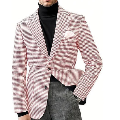 Men's Camel Velvet Blazer with Leather Patchwork Slim Fit Formal Casual Tuxedo Jacket Two-Tone Business Suit Coat