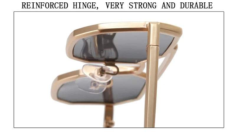 Metal Punk Square Sunglasses For Men Luxe Vintage Steampunk Sunglasses Women Trendy Retro Fashion Glasses Gafas De Sol Hombre